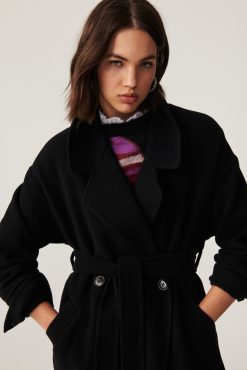 Ba&Sh George.Manteau Noir Clearance