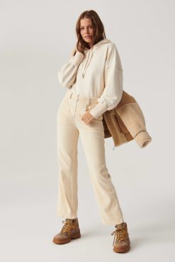 Ba&Sh Fare.Pantalon Blanc Ecru Hot