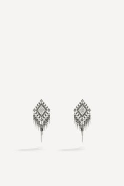 Ba&Sh Mini-Punk.Boucles D'Oreille Pendantes Gris New