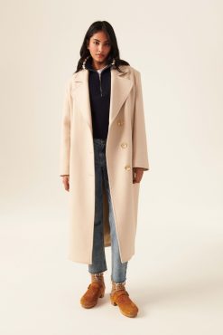 Ba&Sh Kat.Manteau Blanc Ecru Online