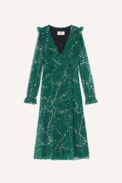 Ba&Sh Gabriela.Robe Vert Clearance