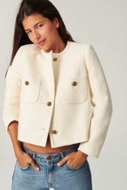 Ba&Sh Meredith.Veste Blanc Ecru Clearance