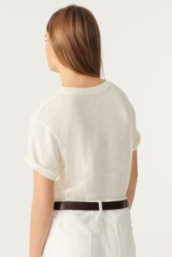 Ba&Sh Varper.Tee-Shirt Blanc Ecru Clearance