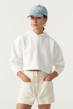 Ba&Sh Helia.Sweatshirt Blanc Ecru Best