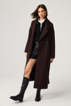 Ba&Sh George.Manteau Chocolat Clearance