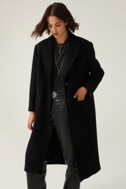 Ba&Sh Tym.Manteau Noir Clearance