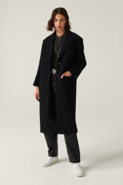 Ba&Sh Tym.Manteau Noir Clearance