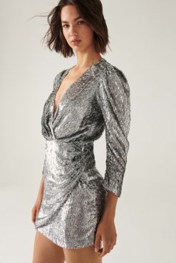 Ba&Sh Divina.Robe Gris Online