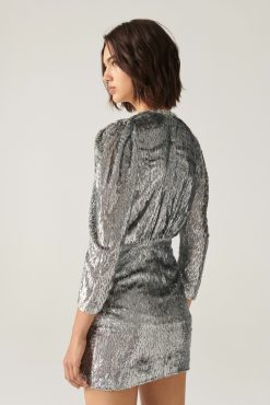 Ba&Sh Divina.Robe Gris Online