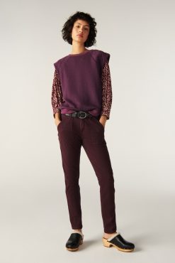 Ba&Sh Csally.Pantalon Rouge Wholesale