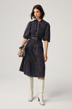 Ba&Sh Willow.Robe Noir Clearance