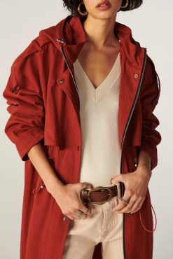 Ba&Sh Ted.Trenchcoat Marron Hot