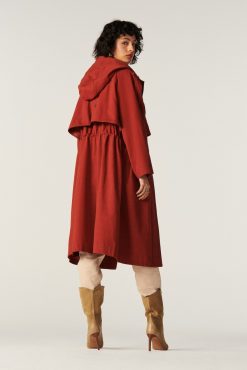 Ba&Sh Ted.Trenchcoat Marron Hot