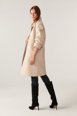 Ba&Sh Tonio.Manteau Blanc Ecru Wholesale