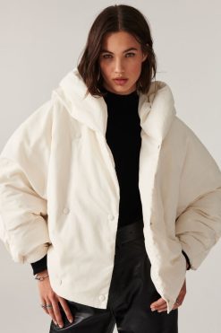 Ba&Sh Kali.Manteau Blanc Ecru Clearance