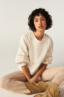 Ba&Sh Lee.Sweatshirt Blanc Ecru Hot