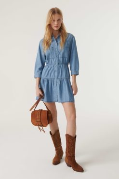 Ba&Sh Aquaria.Robe Denim Hot