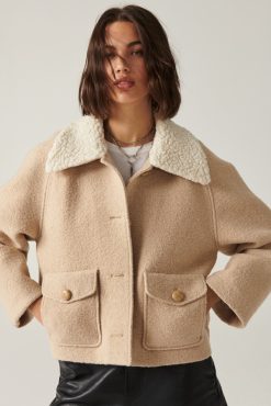 Ba&Sh Anto.Manteau Beige Hot