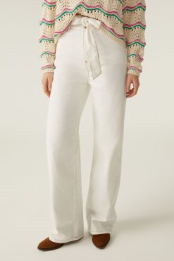 Ba&Sh Deugene.Pantalon Blanc Ecru Online