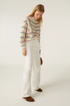 Ba&Sh Deugene.Pantalon Blanc Ecru Online