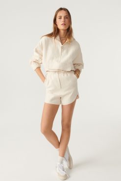 Ba&Sh Monaco.Short Blanc Ecru Online