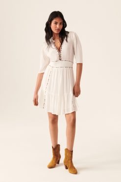 Ba&Sh Teresa.Robe Blanc Ecru Online