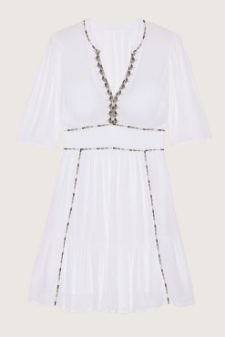 Ba&Sh Teresa.Robe Blanc Ecru Online