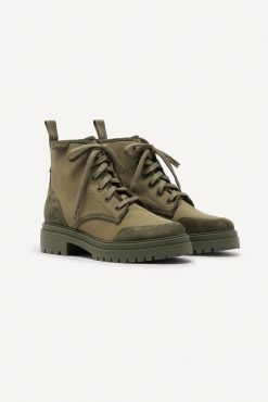 Ba&Sh Canastra.Bottines Vert Clearance