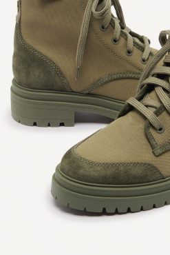 Ba&Sh Canastra.Bottines Vert Clearance