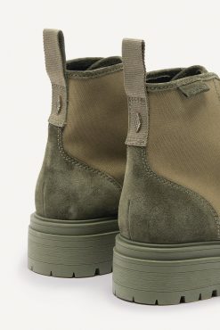 Ba&Sh Canastra.Bottines Vert Clearance