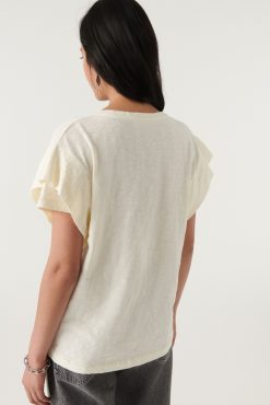 Ba&Sh Viny.T-Shirt Blanc Ecru Clearance