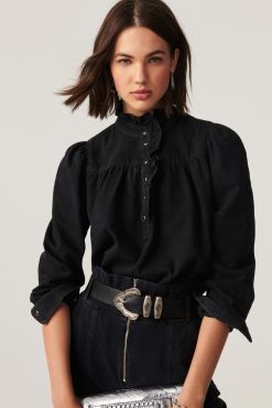 Ba&Sh Milac.Blouse Noir Clearance